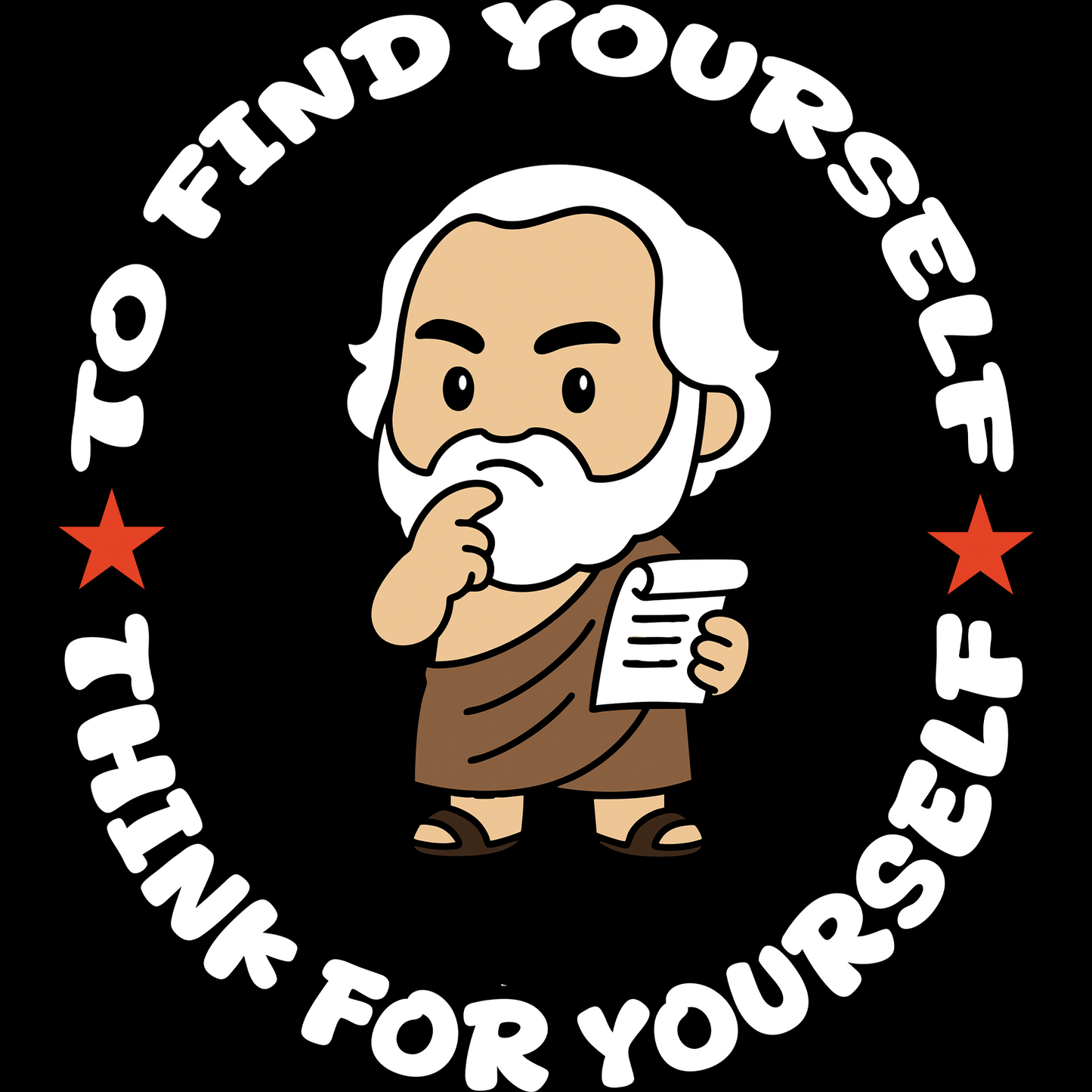 Socrates "Think" Tee (white text variant) KIDS