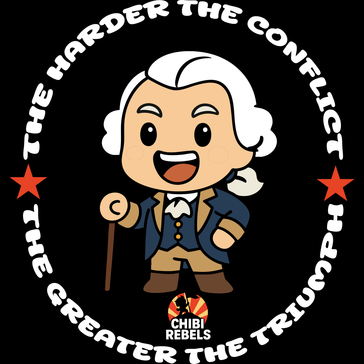 George Washington "conflict" Tee - (white text variant) KIDS